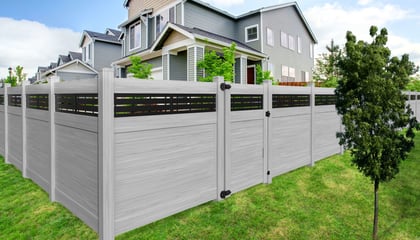 Vinyl Fencing With Boardwalk Decorative Screen Panel Topper